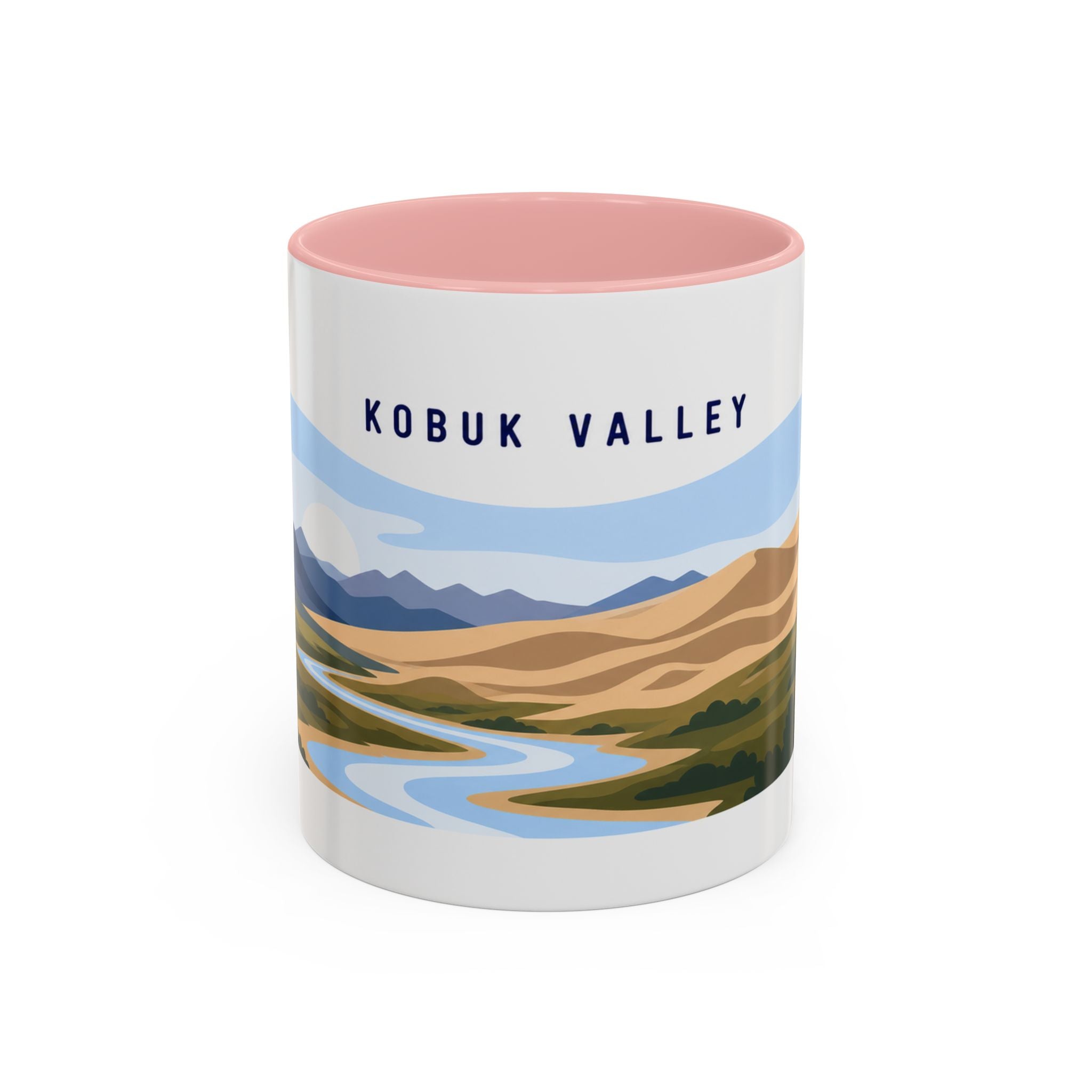 Kobuk Valley National Park Coffee Mug | Solid Color Block Park Souvenir | 11oz 15oz Accent Mug