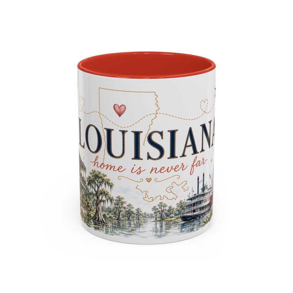 Louisiana Home State Mug | Moving Away Gift | Long Distance Friendship Coffee Cup | 11oz 15oz Accent Mug