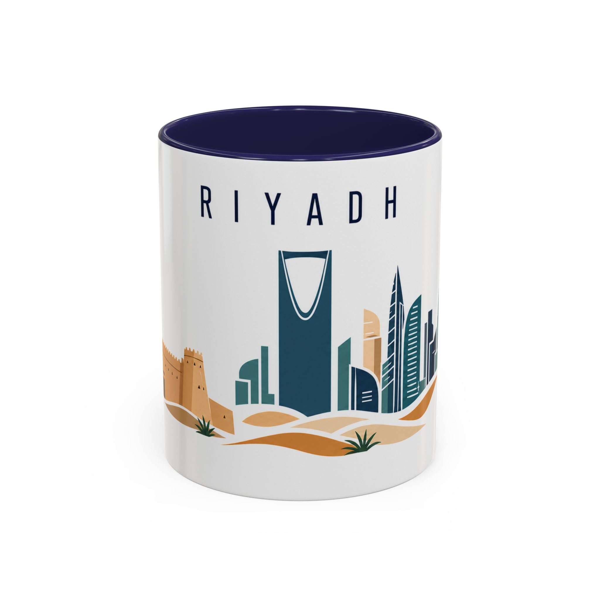 Riyadh Coffee Mug | Saudi Arabia Travel Souvenir | Porcelain Decal City Gift | 11oz 15oz Accent Mug