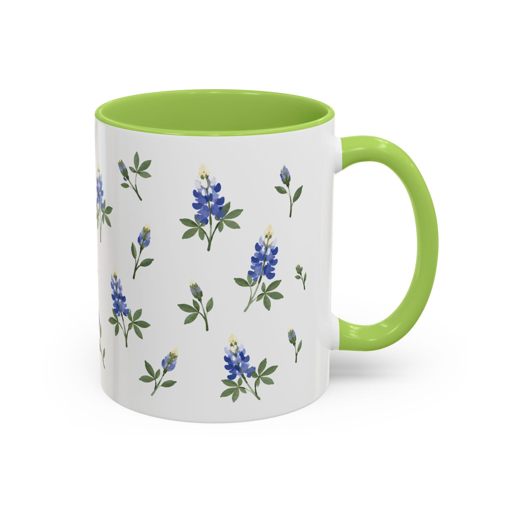 Texas Bluebonnet Mug, State Flower Floral Coffee Cup, 11oz Botanical Gift
