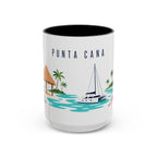 Punta Cana Coffee Mug | Dominican Republic Travel Souvenir | Porcelain Decal City Gift | 11oz 15oz Accent Mug