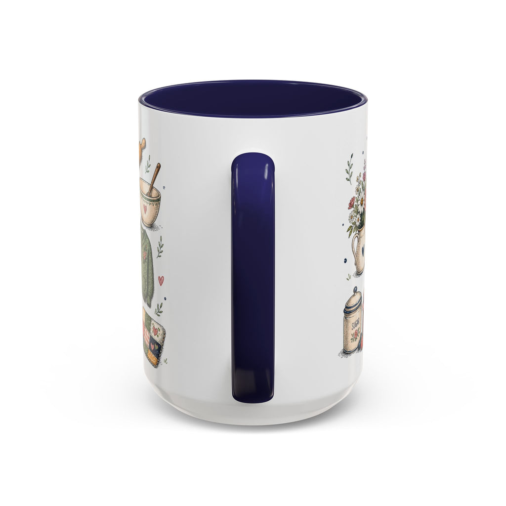 Grandma Makes Life Sweeter Coffee Mug | Gift From Grandkids | Accent Color Ceramic 11oz 15oz