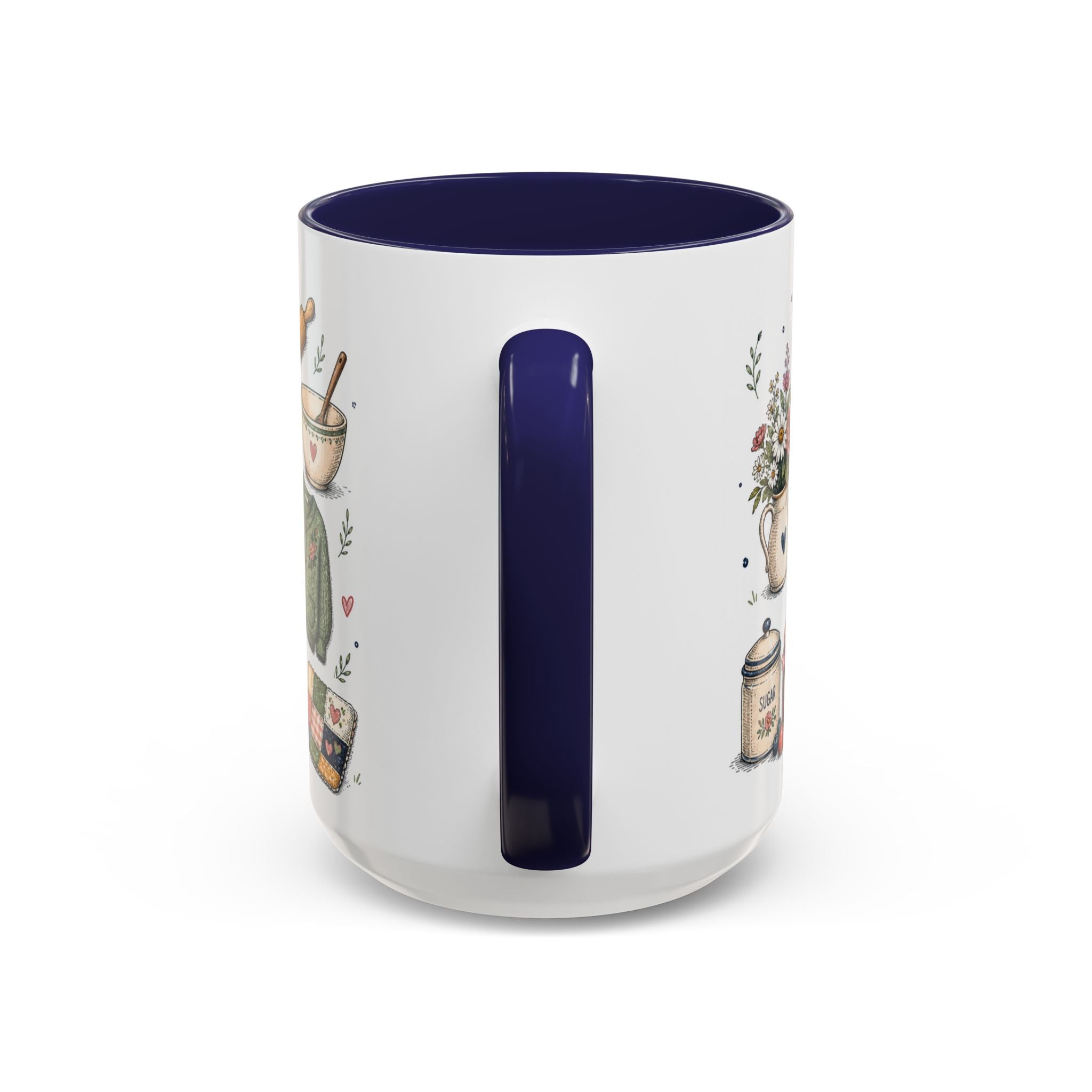 Grandma Makes Life Sweeter Coffee Mug | Gift From Grandkids | Accent Color Ceramic 11oz 15oz