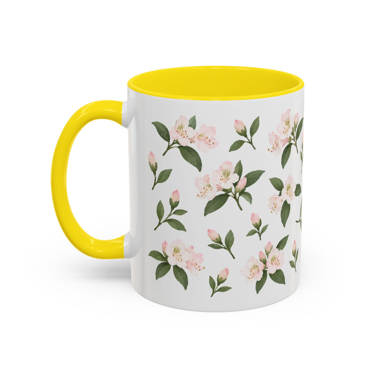 West Virginia Rhododendron Mug, State Flower Floral Coffee Cup, 11oz Botanical Gift
