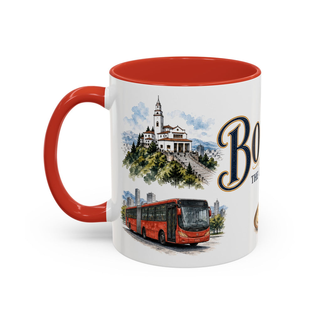 Bogota Coffee Mug | Colombia Travel Souvenir | Vintage Illustrated City Gift | 11 oz 15 oz Accent Mug