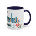 Hong Kong Coffee Mug | Hong Kong Travel Souvenir | Porcelain Decal City Gift | 11oz 15oz Accent Mug