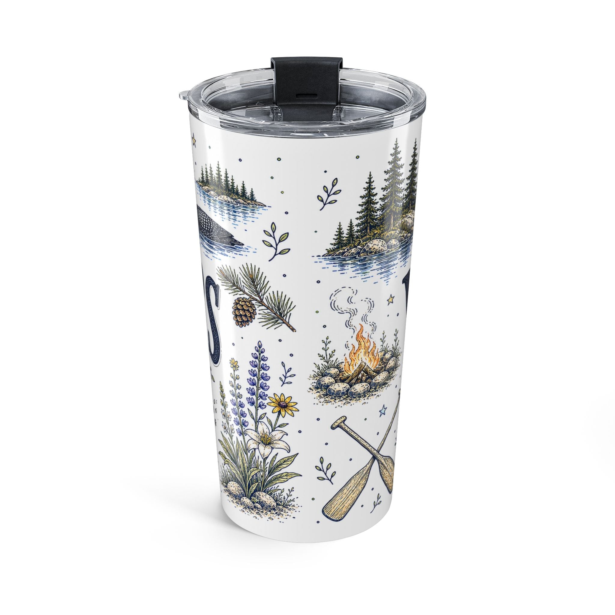 Voyageurs National Park 20oz Tumbler | Minnesota Lake Wilderness Canoe Gift | Insulated Stainless Steel Travel Cup