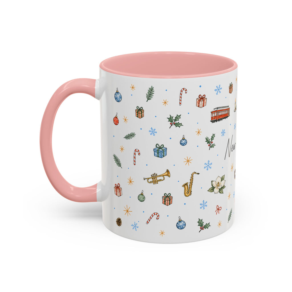 New Orleans Christmas Mug | Watercolor City Souvenir, Travel Gift (11oz/15oz)