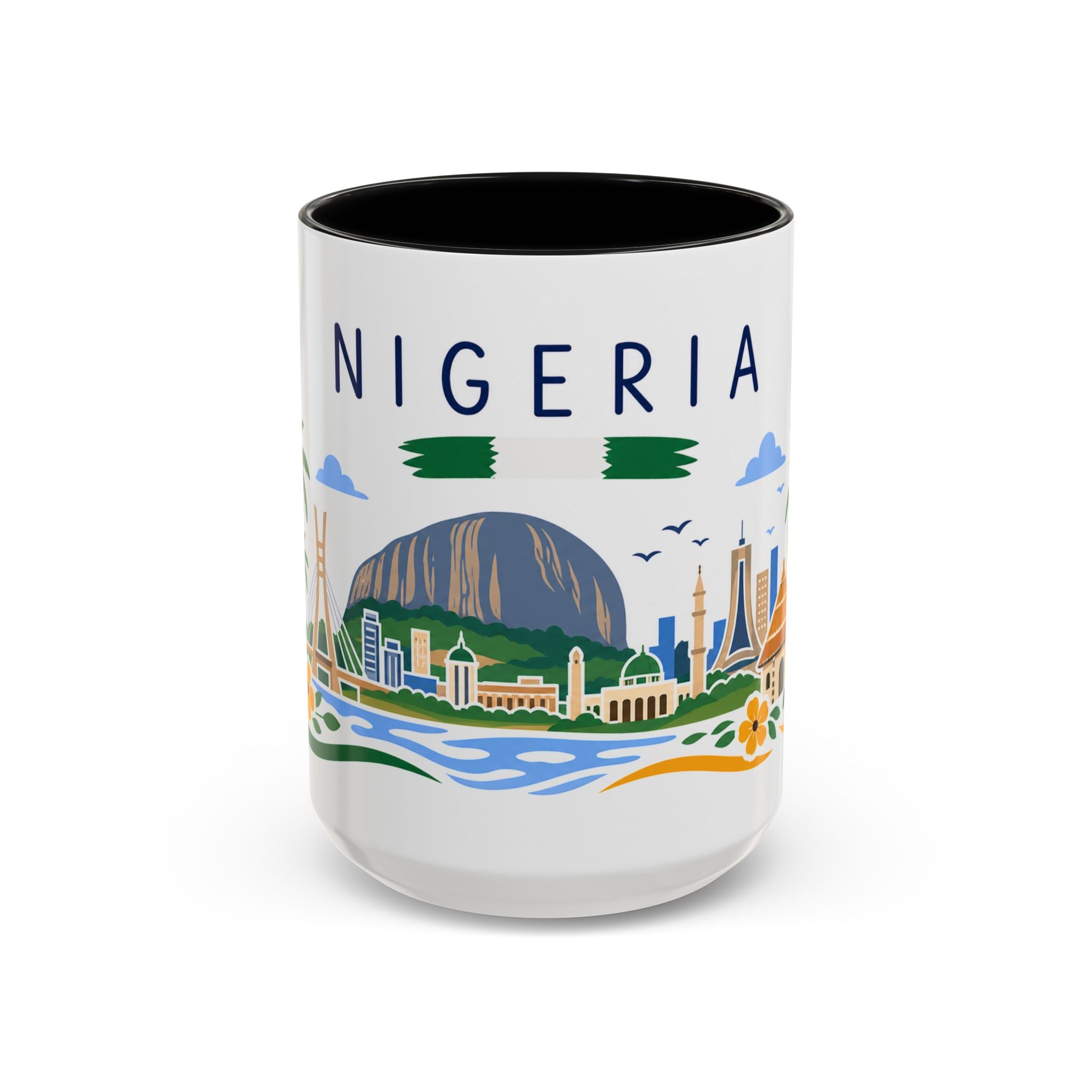 Nigeria Coffee Mug | Travel Souvenir Accent Mug | Country Gift Ceramic Cup 11oz 15oz