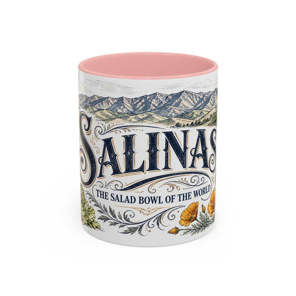 Salinas Coffee Mug | United States Travel Souvenir | Vintage Illustrated City Gift | 11 oz 15 oz Accent Mug