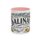 Salinas Coffee Mug | United States Travel Souvenir | Vintage Illustrated City Gift | 11 oz 15 oz Accent Mug