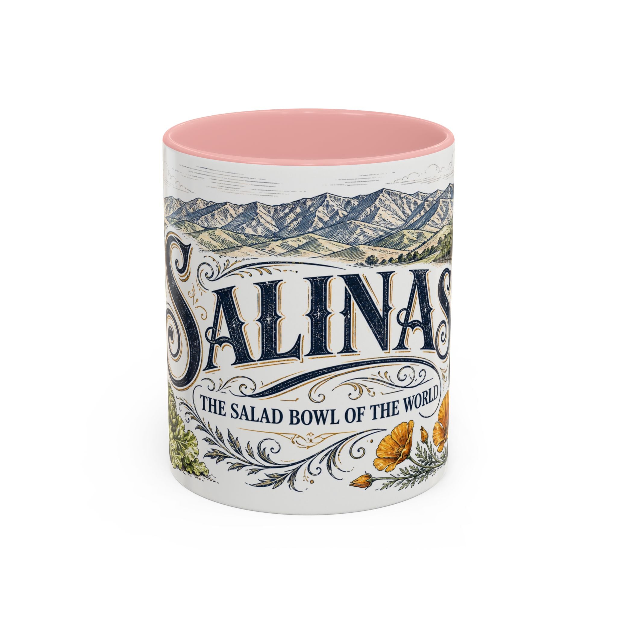 Salinas Coffee Mug | United States Travel Souvenir | Vintage Illustrated City Gift | 11 oz 15 oz Accent Mug