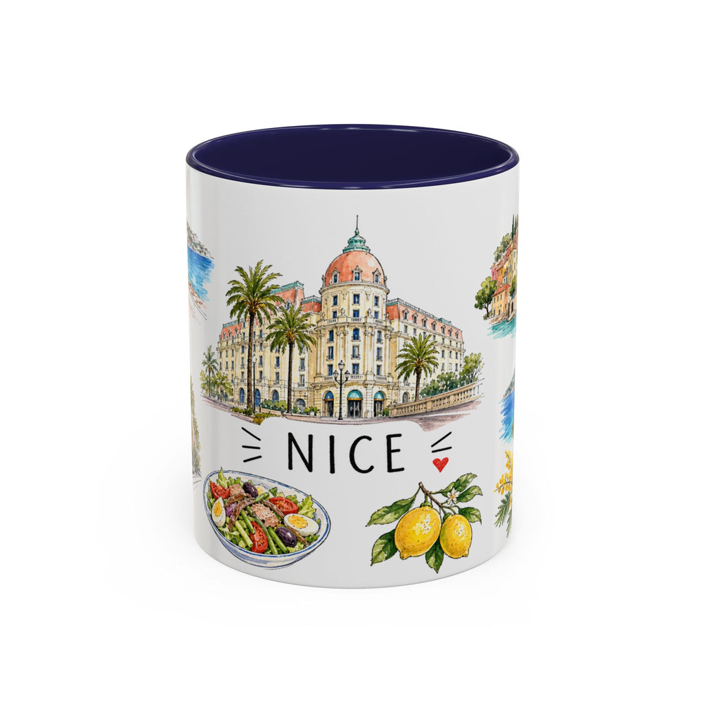 Nice Illustrated Travel Mug | City Souvenir Accent Coffee Mug | 11oz 15oz Ceramic Cup