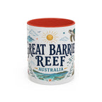 Great Barrier Reef Coffee Mug | Travel Destination Souvenir Gift | Accent Color Ceramic 11oz 15oz