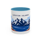 Lofoten Islands Coffee Mug | Travel Destination Souvenir Gift | Accent Color Ceramic 11oz 15oz