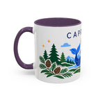 Capricorn Zodiac Coffee Mug | Sea Goat and Floral Design | Astrology Birthday Gift | 11 oz 15 oz Ceramic Accent Mug
