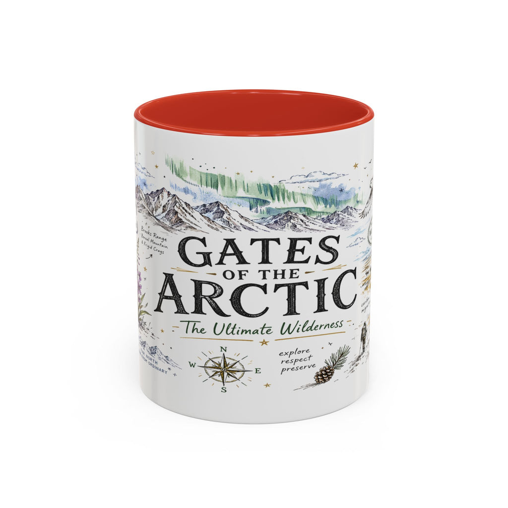 Gates of the Arctic National Park Coffee Mug | Alaska Arctic Wilderness Gift | Accent Color Ceramic 11oz 15oz