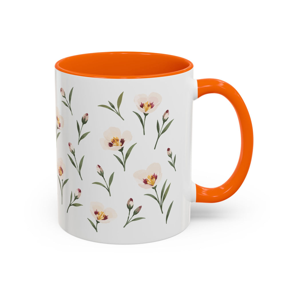 Utah Sego Lily Mug, State Flower Floral Coffee Cup, 11oz Botanical Gift