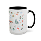 Miami Christmas Mug | Watercolor Art Deco City Souvenir (11oz/15oz)