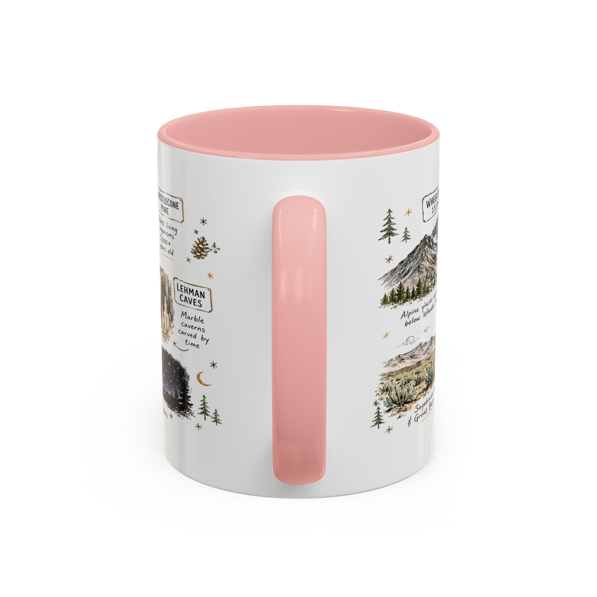 Great Basin National Park Coffee Mug | Nevada Desert Stargazing Hiking Gift | Accent Color Ceramic 11oz 15oz
