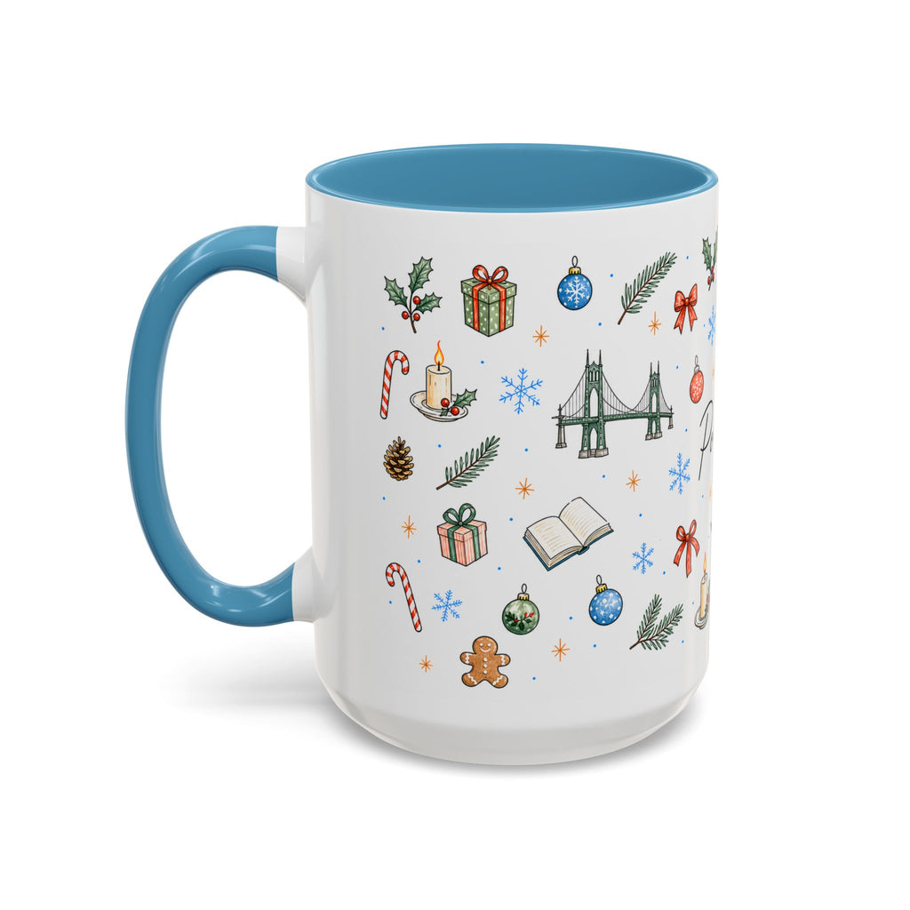 Portland Christmas Watercolor Mug | City Souvenir Coffee Cup (11oz 15oz)