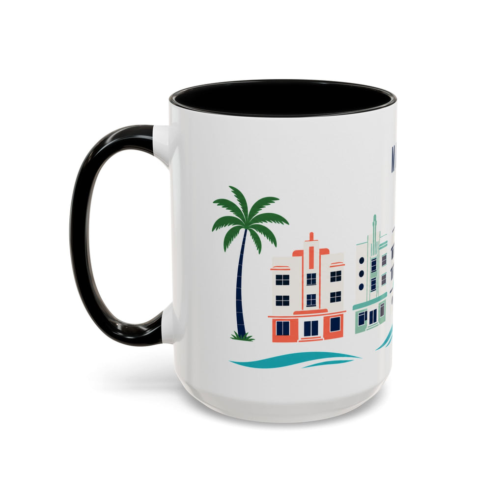 Miami Coffee Mug | United States Travel Souvenir | Porcelain Decal City Gift | 11oz 15oz Accent Mug