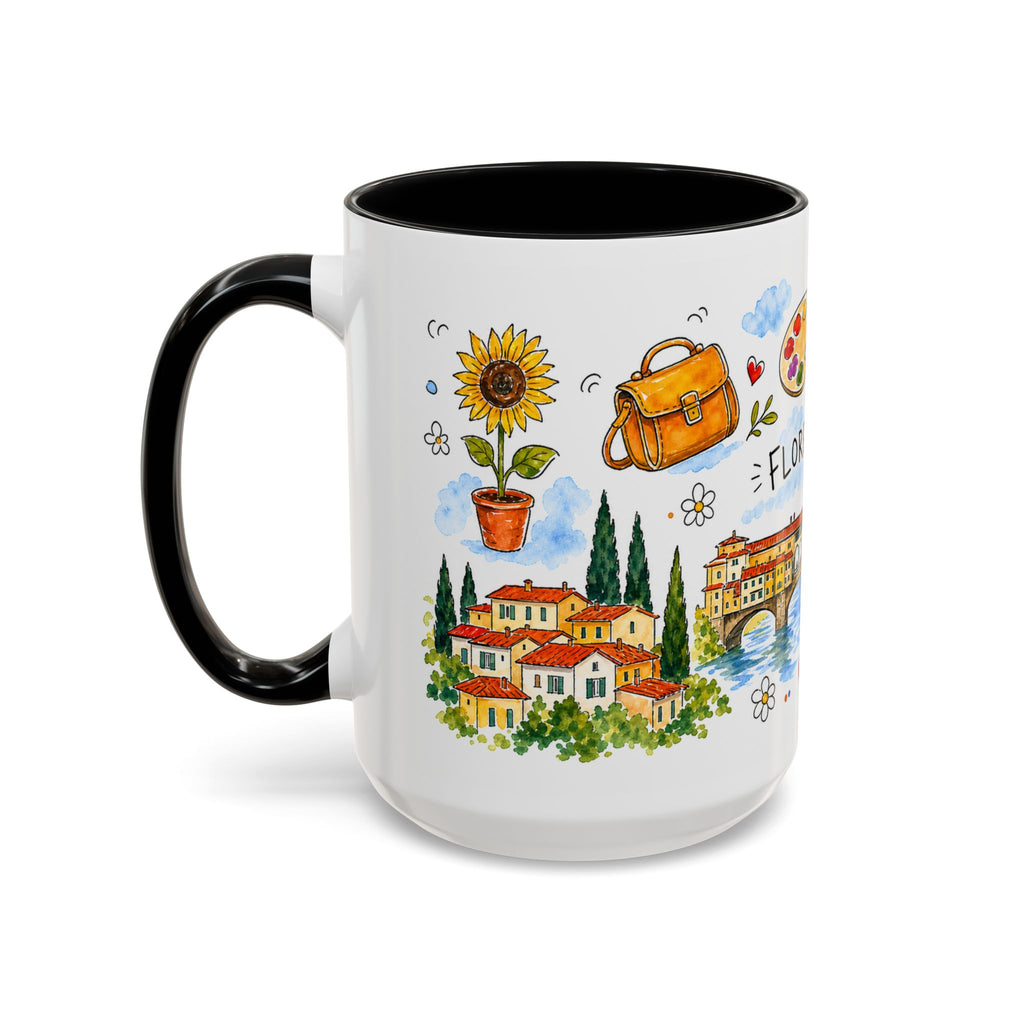 Florence Travel Mug | European City Souvenir Accent Coffee Mug | 11oz 15oz Ceramic Cup