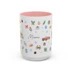 Miami Christmas Mug | Watercolor Art Deco City Souvenir (11oz/15oz)