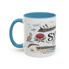 Sydney Coffee Mug | Australia Souvenir Travel Gift | Accent Color Ceramic 11oz 15oz