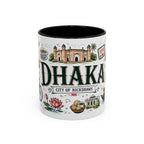 Dhaka Coffee Mug | Bangladesh Souvenir Travel Gift | Accent Color Ceramic 11oz 15oz