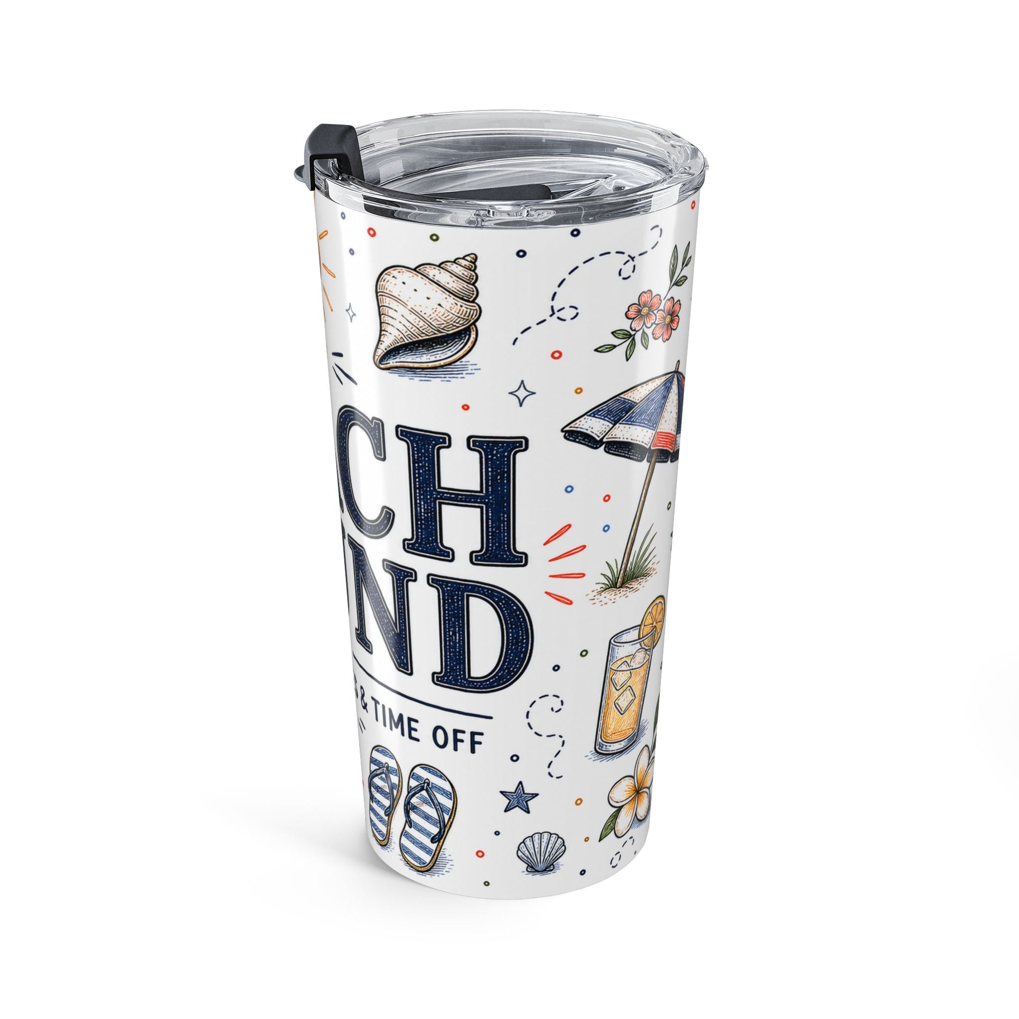 Beach Bound 20oz Tumbler | Coastal Summer Gift | Insulated Stainless Steel Travel Cup