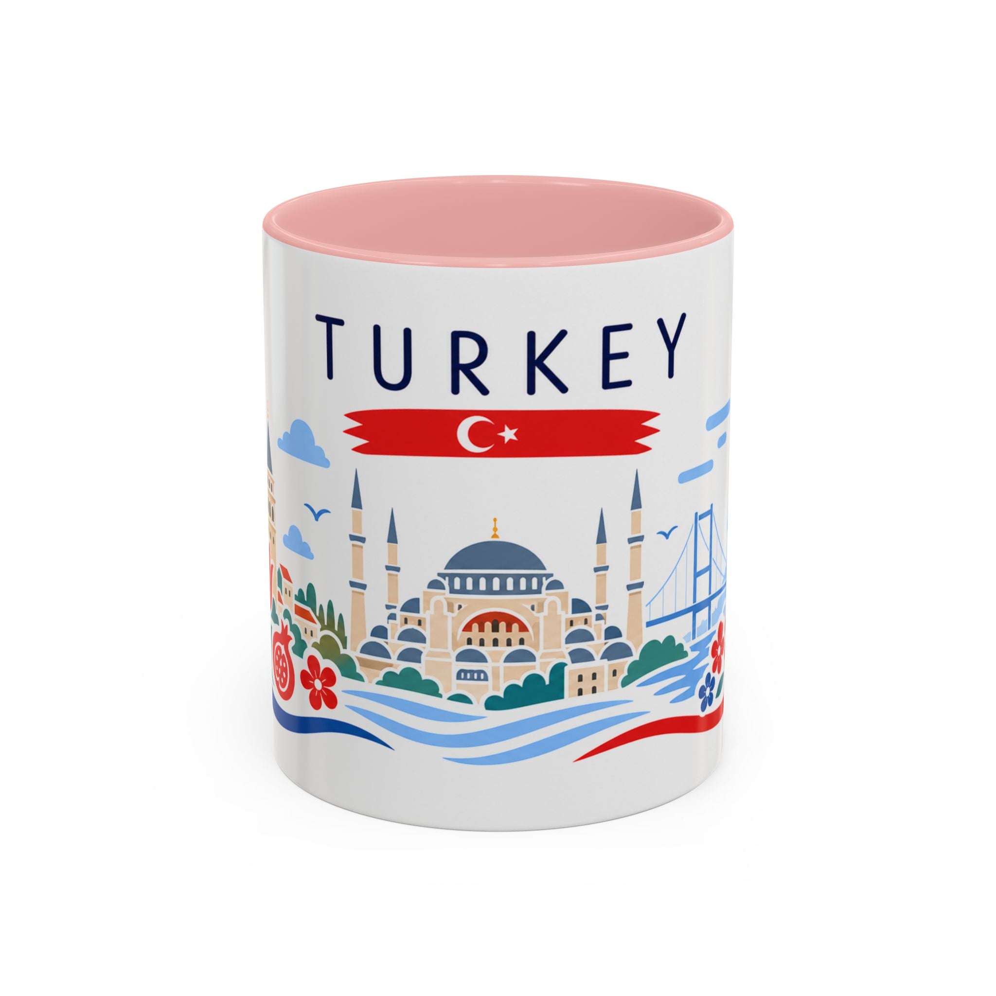 Turkey Coffee Mug | Travel Souvenir Accent Mug | Country Gift Ceramic Cup 11oz 15oz