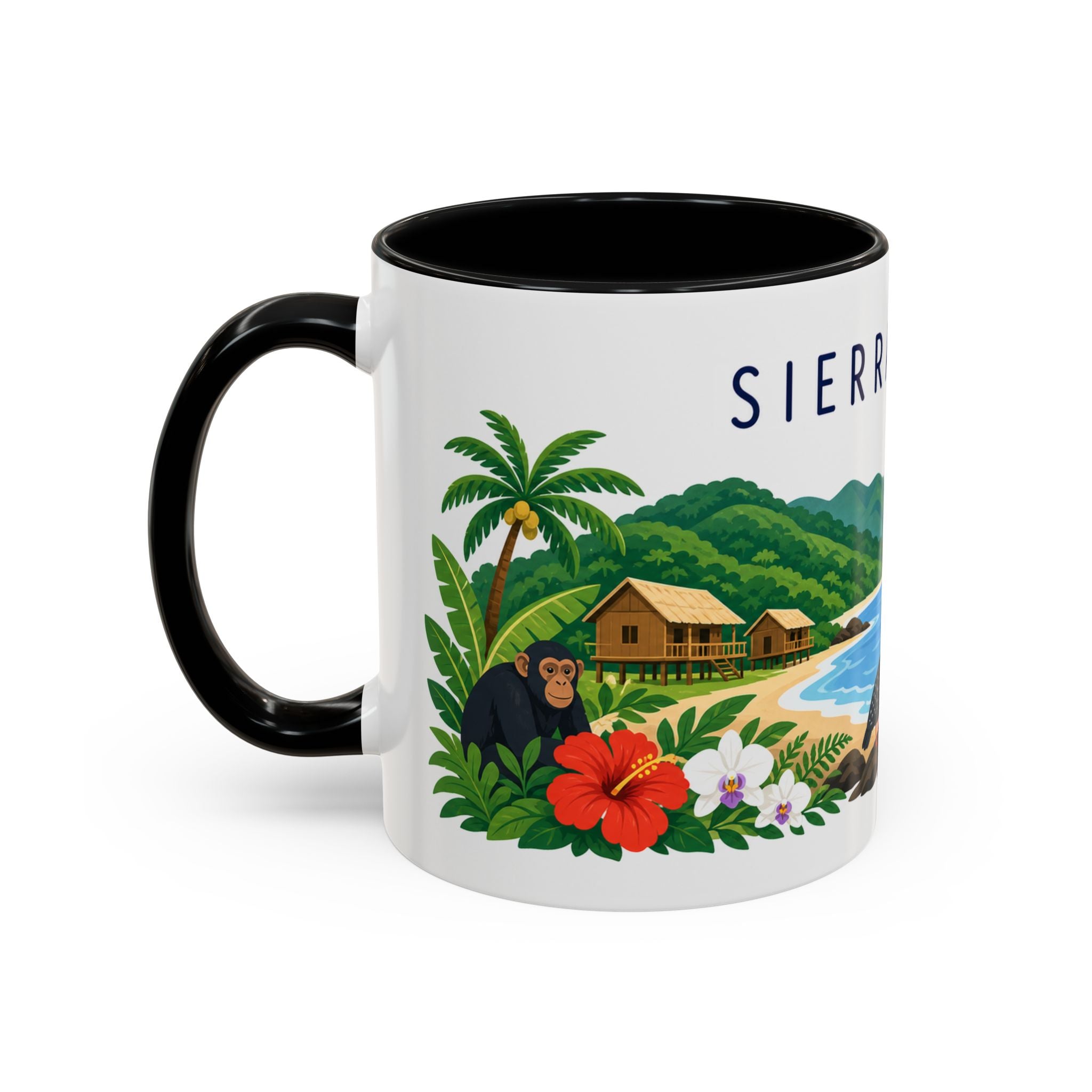 Sierra Leone Coffee Mug | Travel Souvenir Accent Mug | Country Gift Ceramic Cup 11oz 15oz