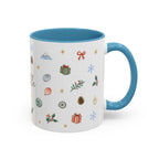 Seattle Christmas Mug | Watercolor Travel Souvenir | Holiday Gift | Accent Ceramic Coffee Cup 11oz 15oz