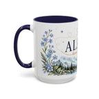 Alaska State Map Mug | Northern Lights, Mountains, Glaciers | Moving Away Gift