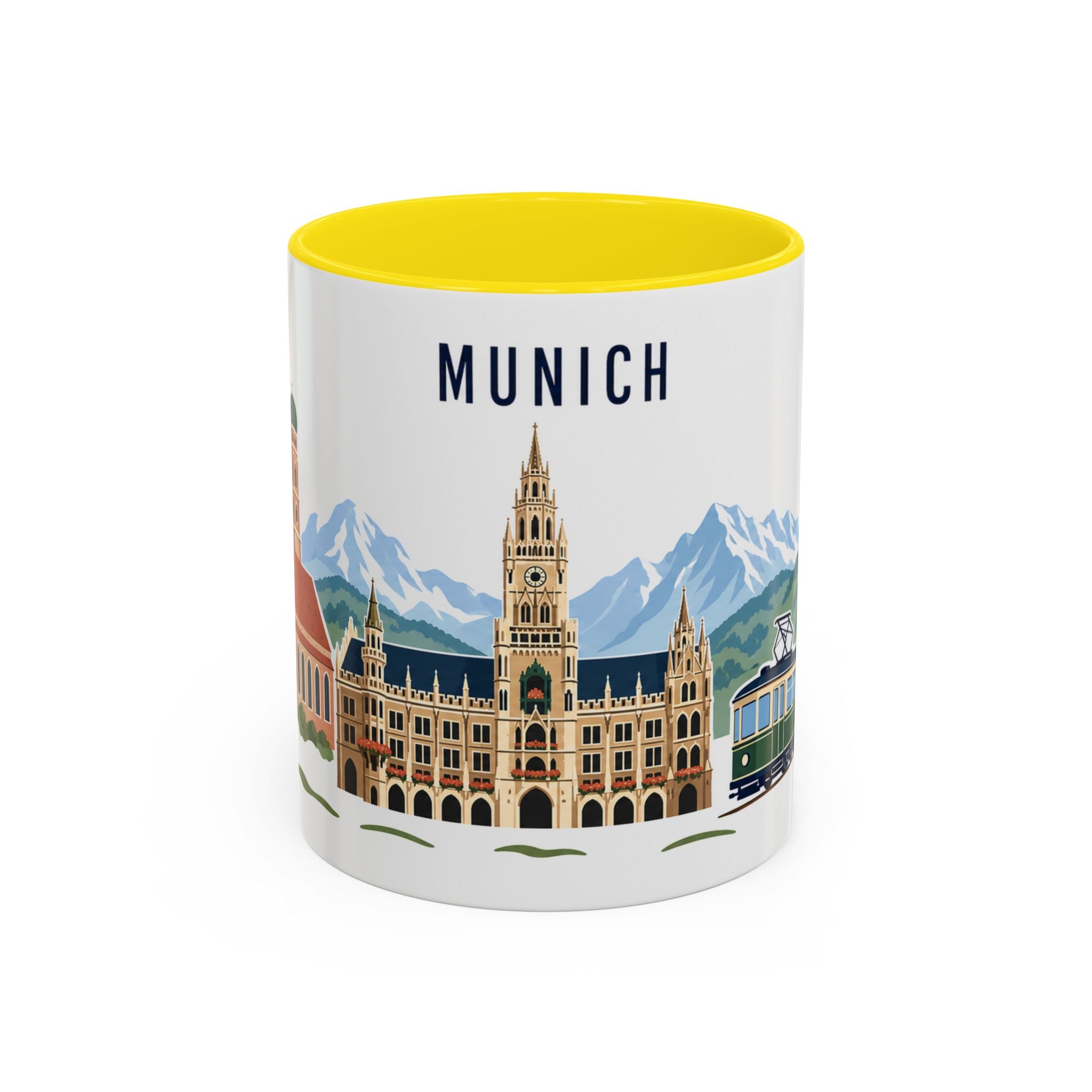 Munich Coffee Mug | Germany Travel Souvenir | Porcelain Decal City Gift | 11oz 15oz Accent Mug