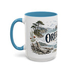 Oregon Coast Mug, Pacific Northwest Travel Souvenir, Bucket List Gift, Accent Ceramic Coffee Mug 11oz 15oz