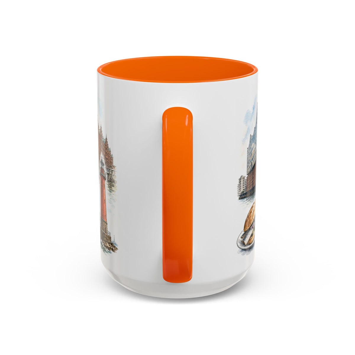 Hamburg Coffee Mug | Germany Travel Souvenir | Vintage Illustrated City Gift | 11 oz 15 oz Accent Mug