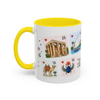 Luxor Coffee Mug | Postage Stamp Collage Mug | Travel Souvenir Accent Cup 11oz 15oz