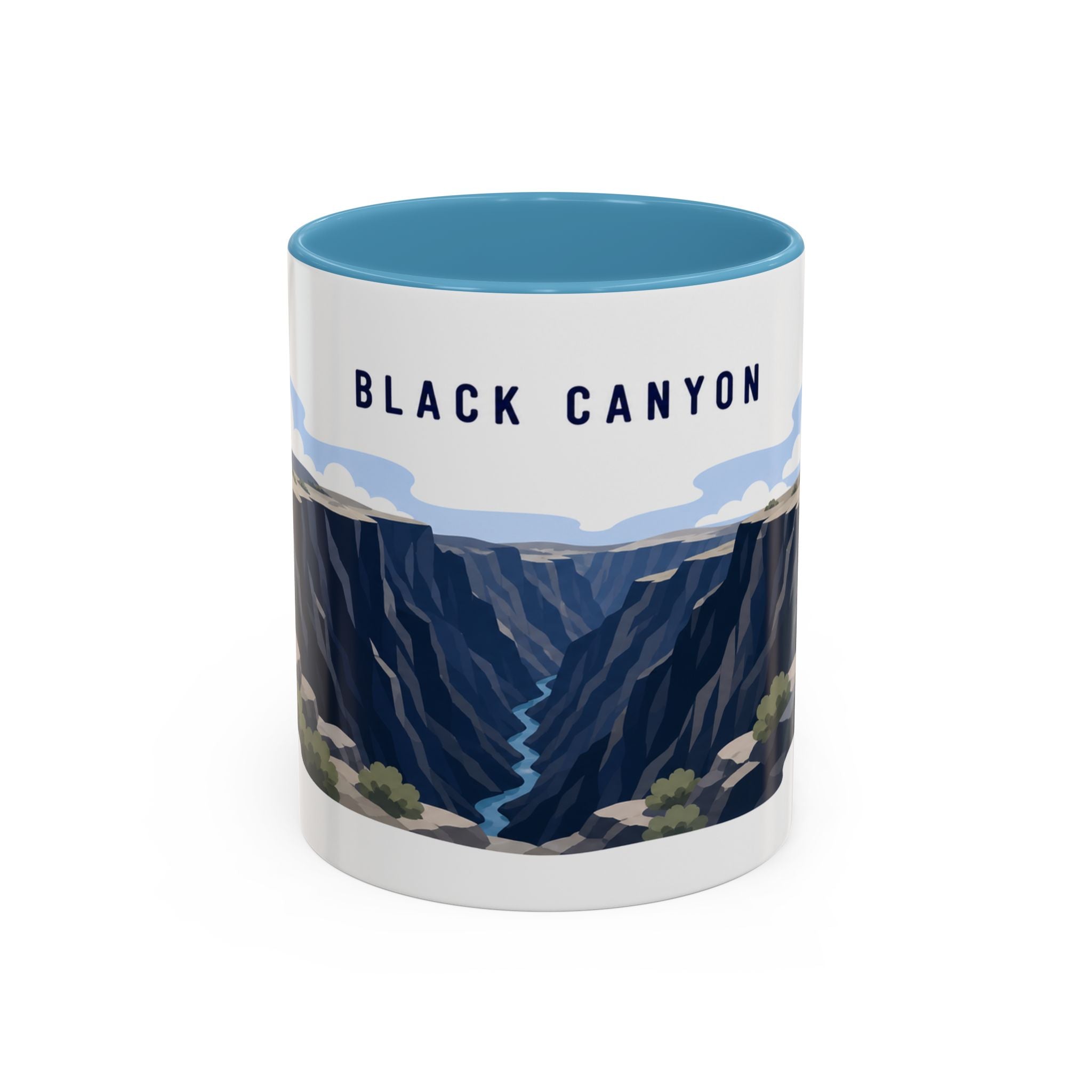 Black Canyon of the Gunnison National Park Coffee Mug | Solid Color Block Park Souvenir | 11oz 15oz Accent Mug