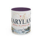 Maryland State Map Mug | Homesick Gift, Long Distance Friendship Coffee Cup (11oz 15oz)