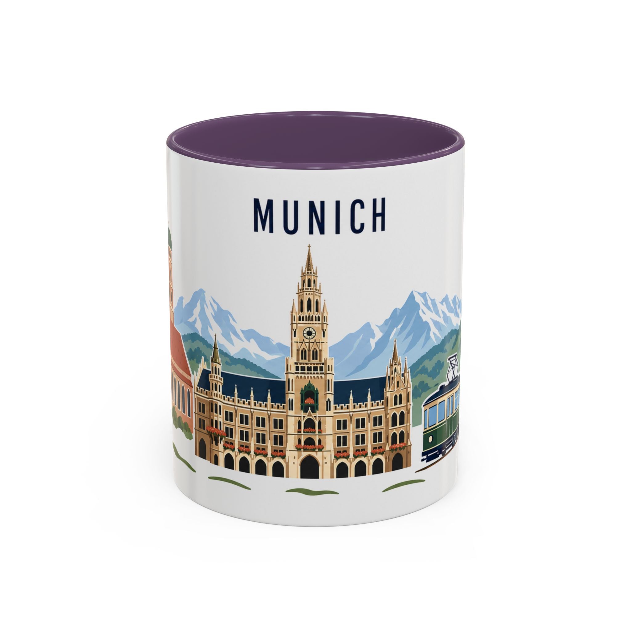 Munich Coffee Mug | Germany Travel Souvenir | Porcelain Decal City Gift | 11oz 15oz Accent Mug