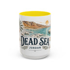Dead Sea Mug, Jordan Travel Souvenir, Bucket List Gift, Accent Ceramic Coffee Mug 11oz 15oz