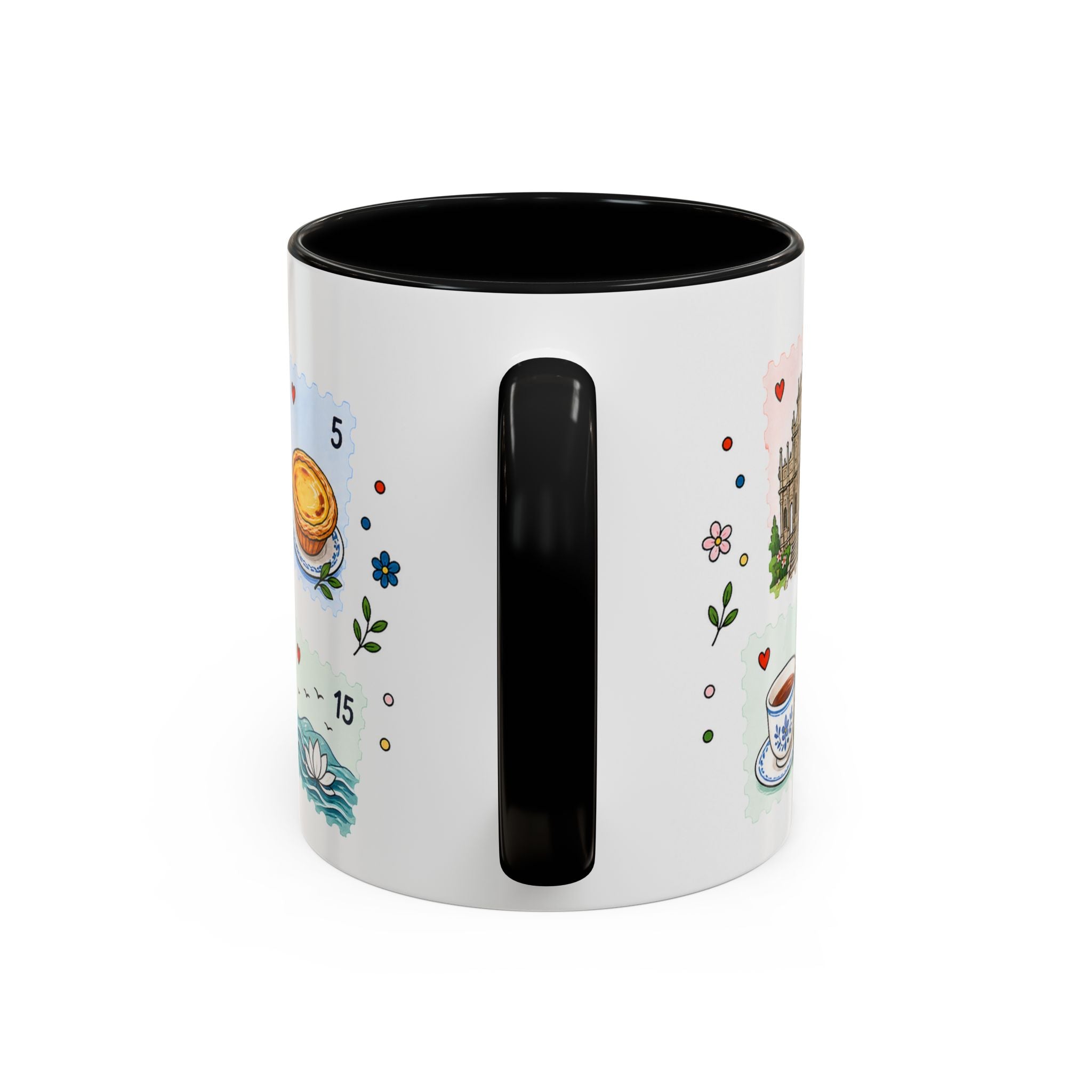 Macau Coffee Mug | Postage Stamp Collage Mug | Travel Souvenir Accent Cup 11oz 15oz