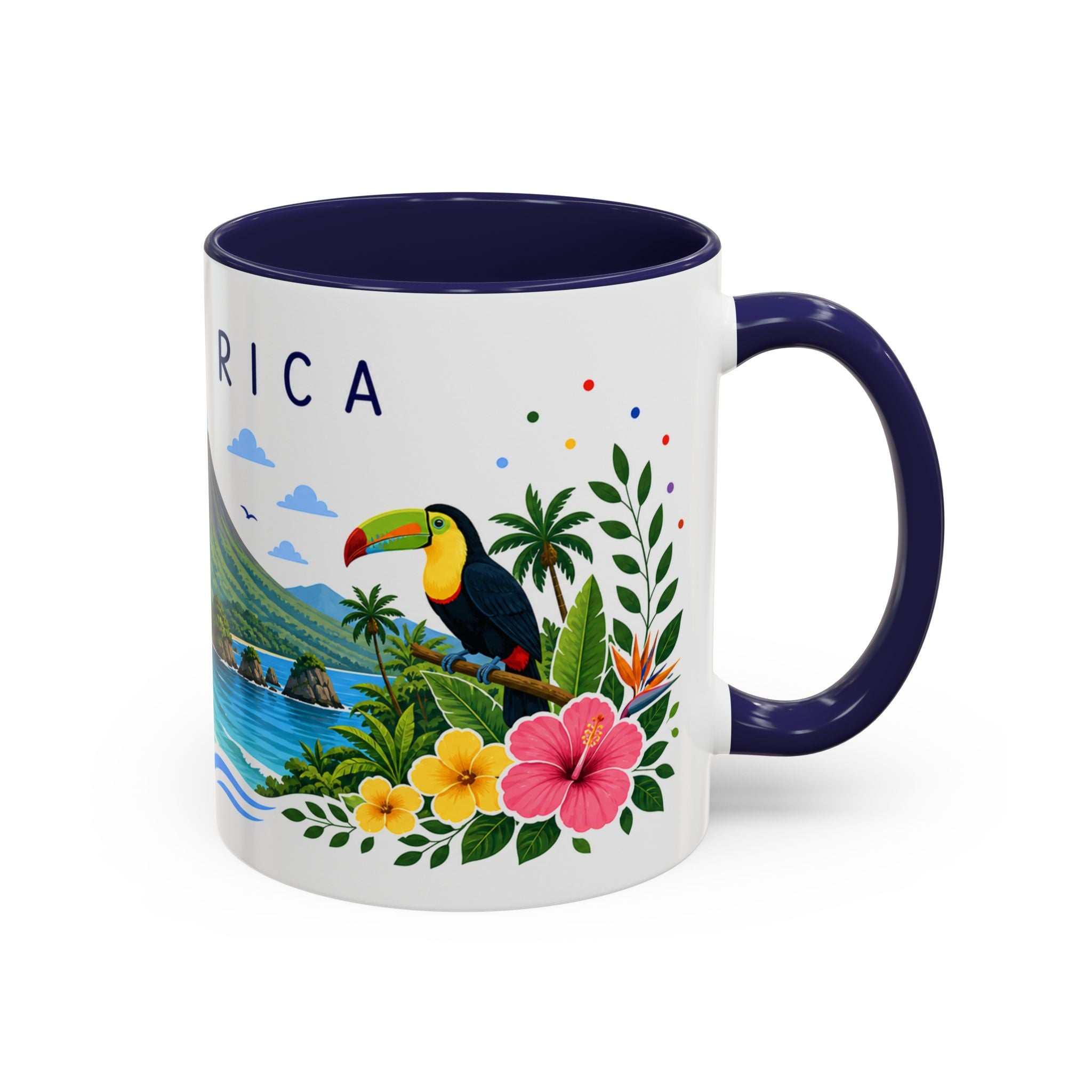 Costa Rica Coffee Mug | Travel Souvenir Accent Mug | Place Gift Ceramic Cup 11oz 15oz