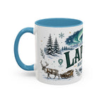 Lapland Coffee Mug | Travel Destination Souvenir Gift | Accent Color Ceramic 11oz 15oz