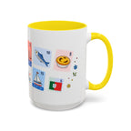 Lisbon Coffee Mug | Postage Stamp Collage Mug | Travel Souvenir Accent Cup 11oz 15oz