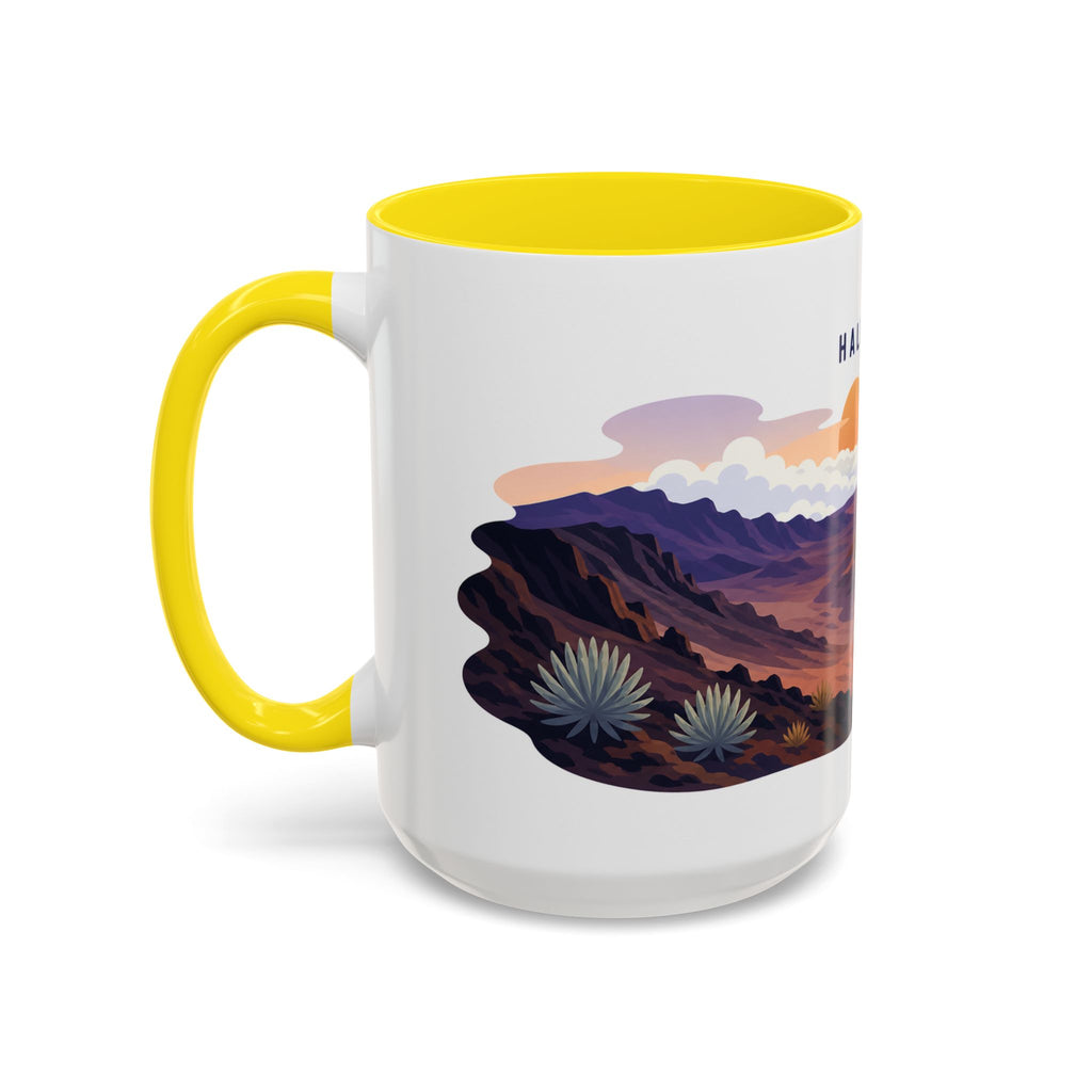 Haleakala National Park Coffee Mug | Solid Color Block Park Souvenir | 11oz 15oz Accent Mug