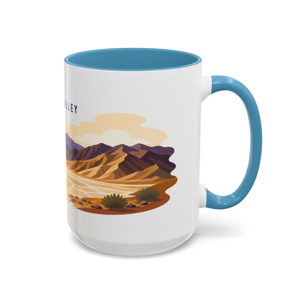 Death Valley National Park Coffee Mug | Solid Color Block Park Souvenir | 11oz 15oz Accent Mug