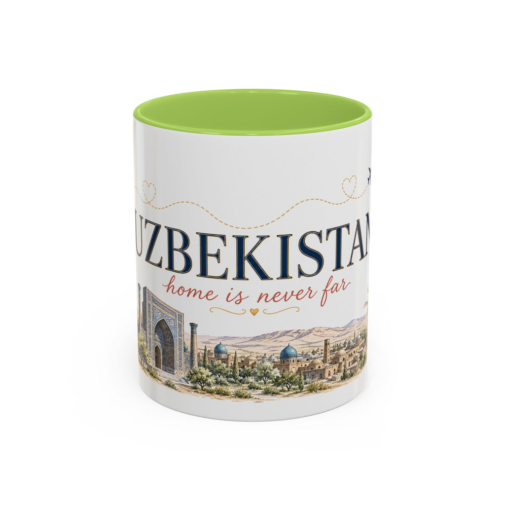 Uzbekistan Home Country Mug | Moving Away Gift | Long Distance Friendship | 11 oz 15 oz Accent Mug